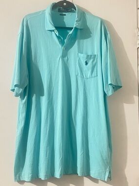 Polo by Ralph Lauren Short Sleeve Pocket Polo - Aqua